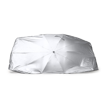 Parasole pieghevole per auto. Pannello con protezione UV. Apertura manuale. Include custodia. 88073
